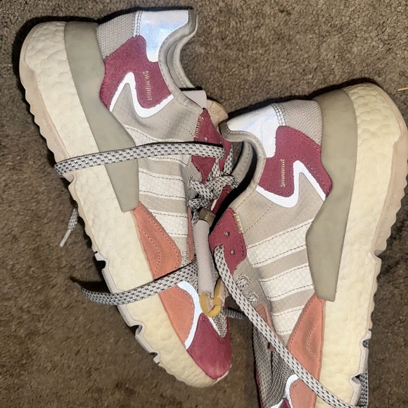 Adidas Women's Sneakers - Pink and Cream - Picture 6 of 9